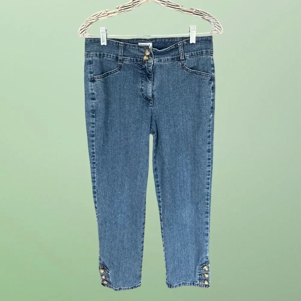 Charter Club Straight Leg Stretchy Crop - Ankle Jeans Blue Size 8